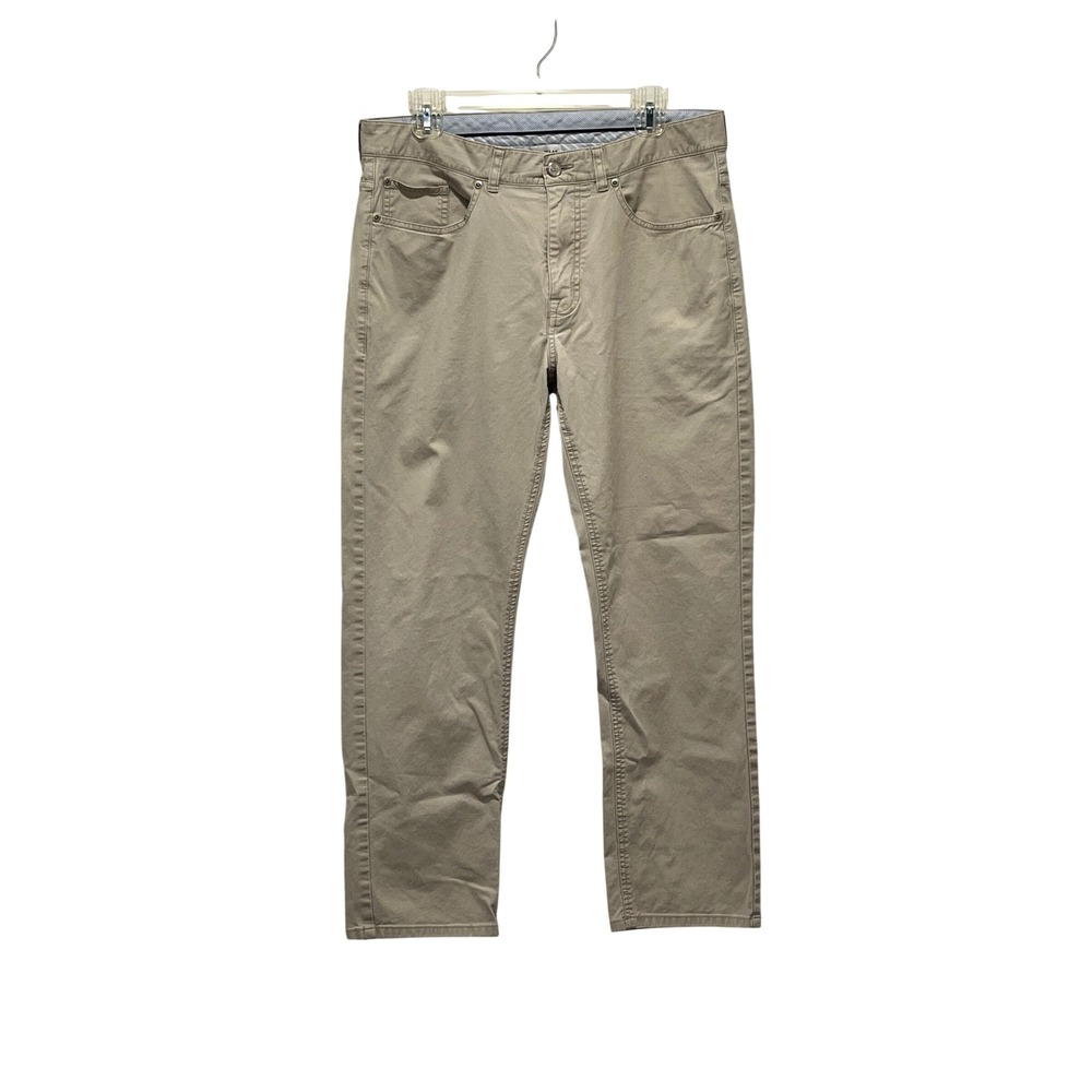 Peter Millar Good Soft Touch Pants Men's 35 Khaki Pima Cotton Stretch Straight